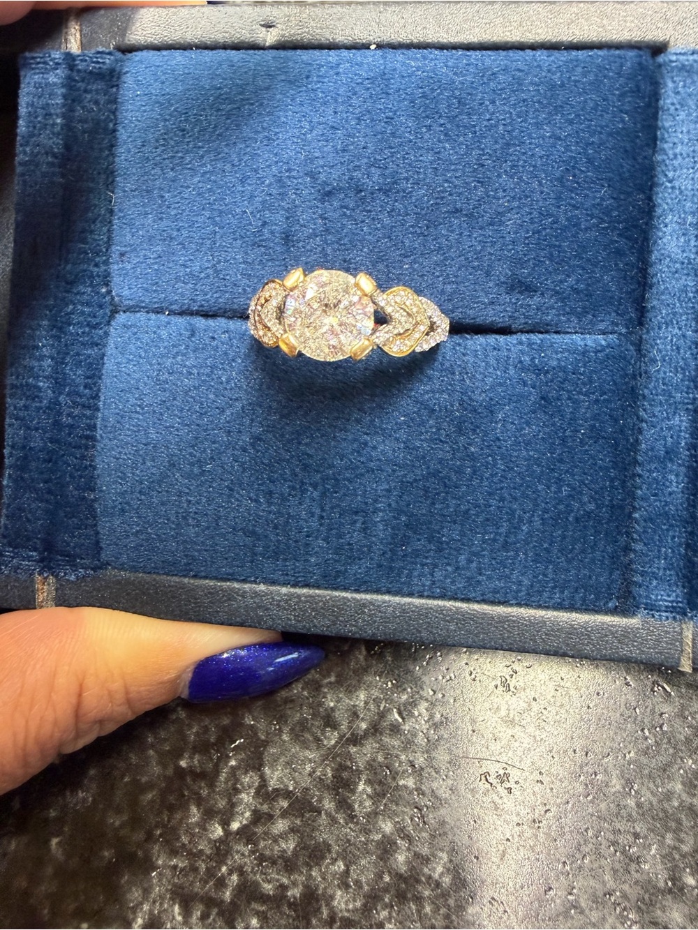 14k natural diamond custom made ring